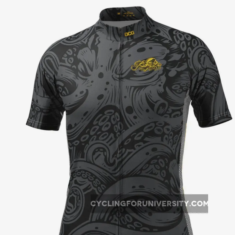 Men's The Black Octopus Short Sleeve Cycling Jersey / Blackoctopus