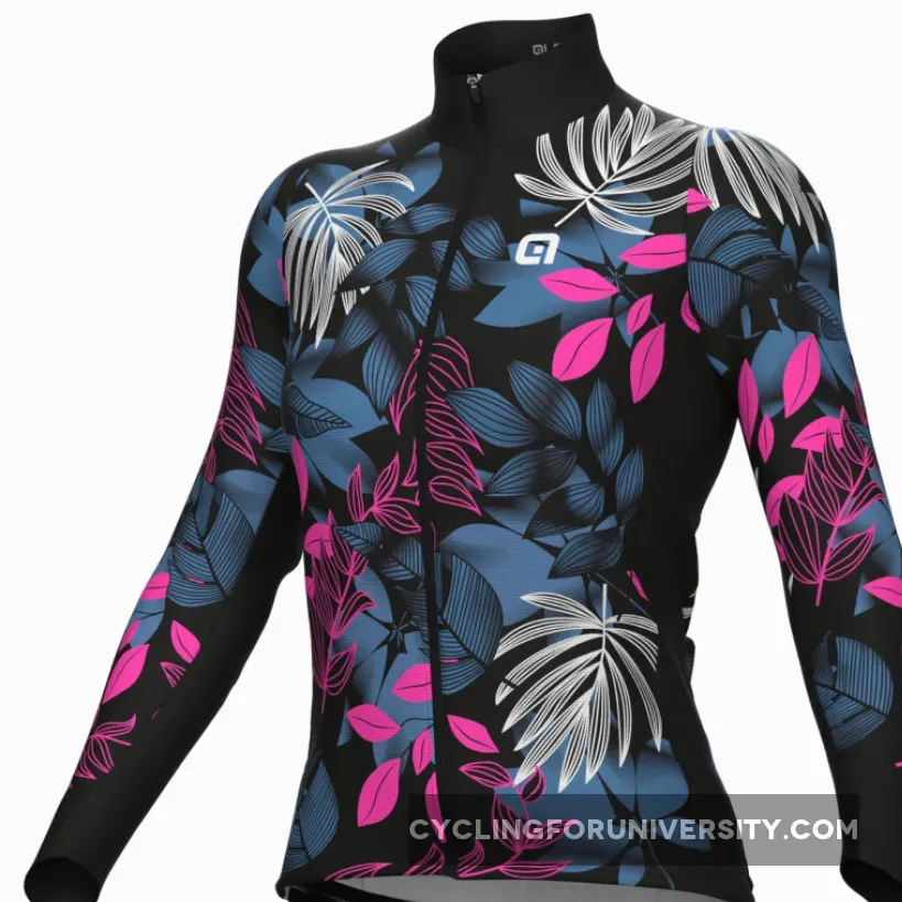 Ale PRR Green Garden long sleeve woman jersey - Black