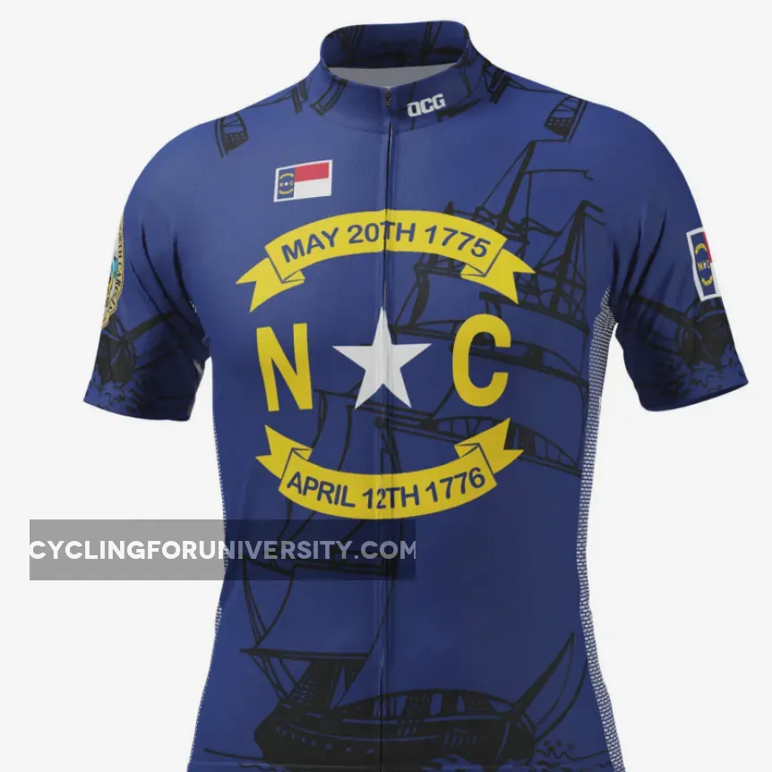 Men's North Carolina USA State Short Sleeve Cycling Jersey