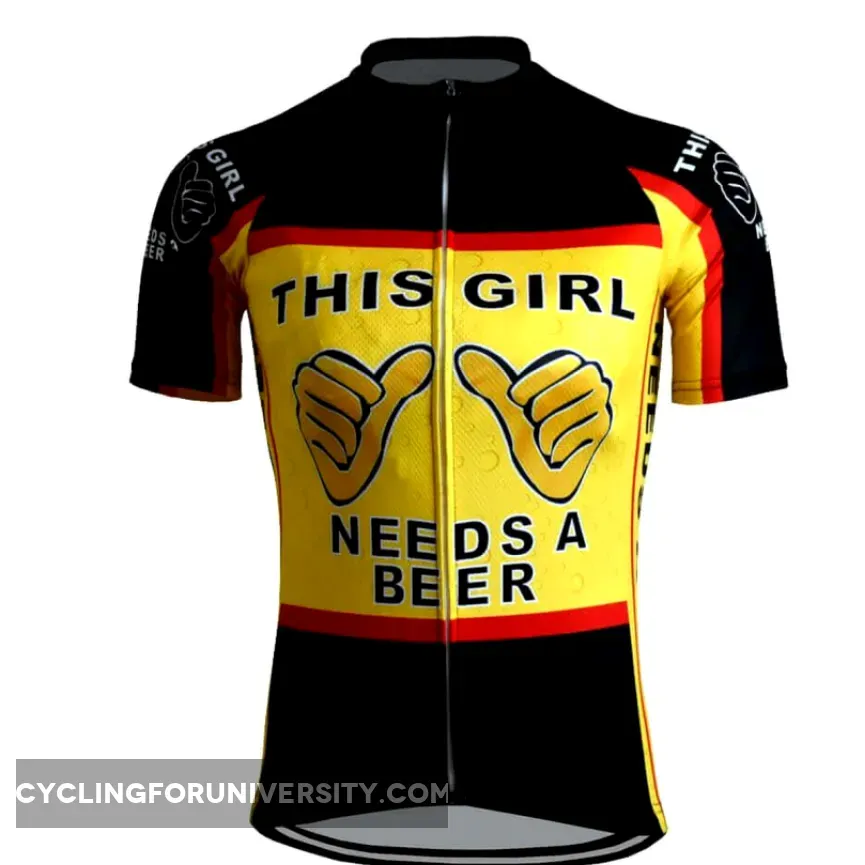 This Girl Needs A Beer Women's Cycling Jersey For Sale