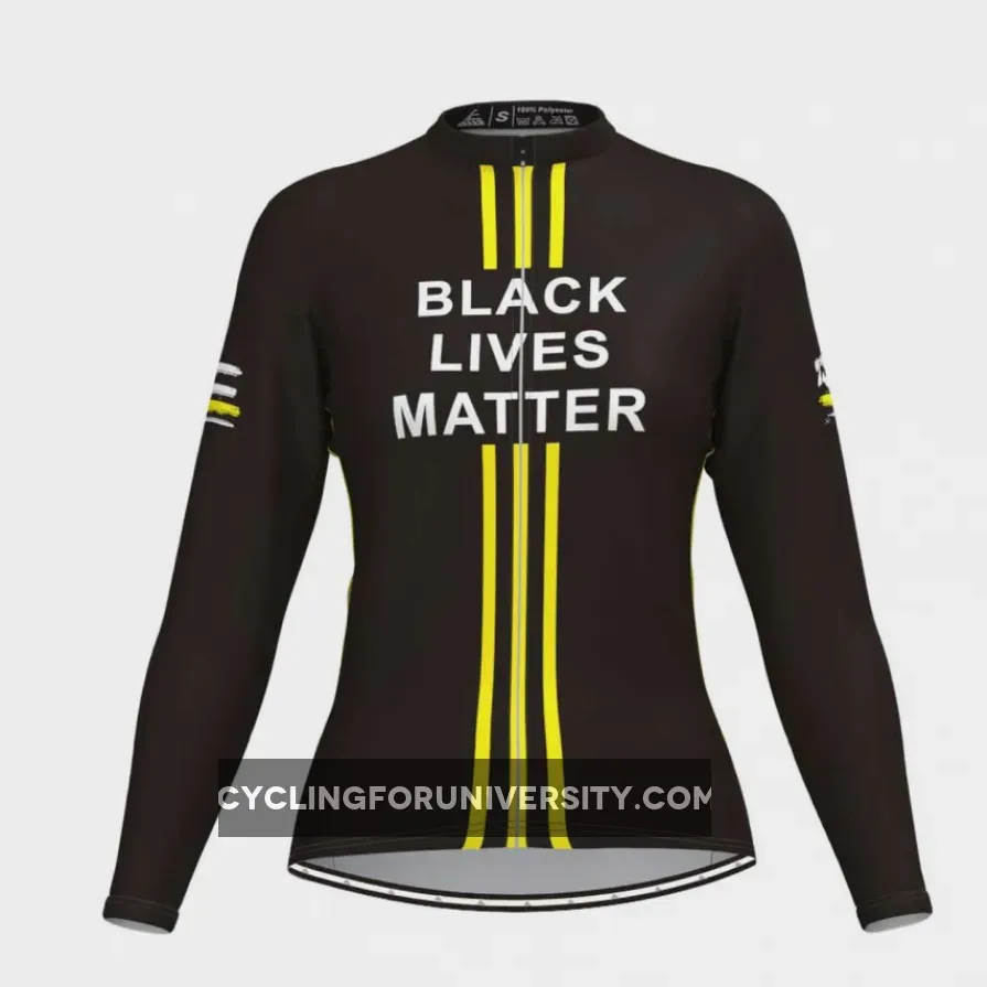 Black Lives Matter Freedom Women's Long Sleeve Cycling Jersey