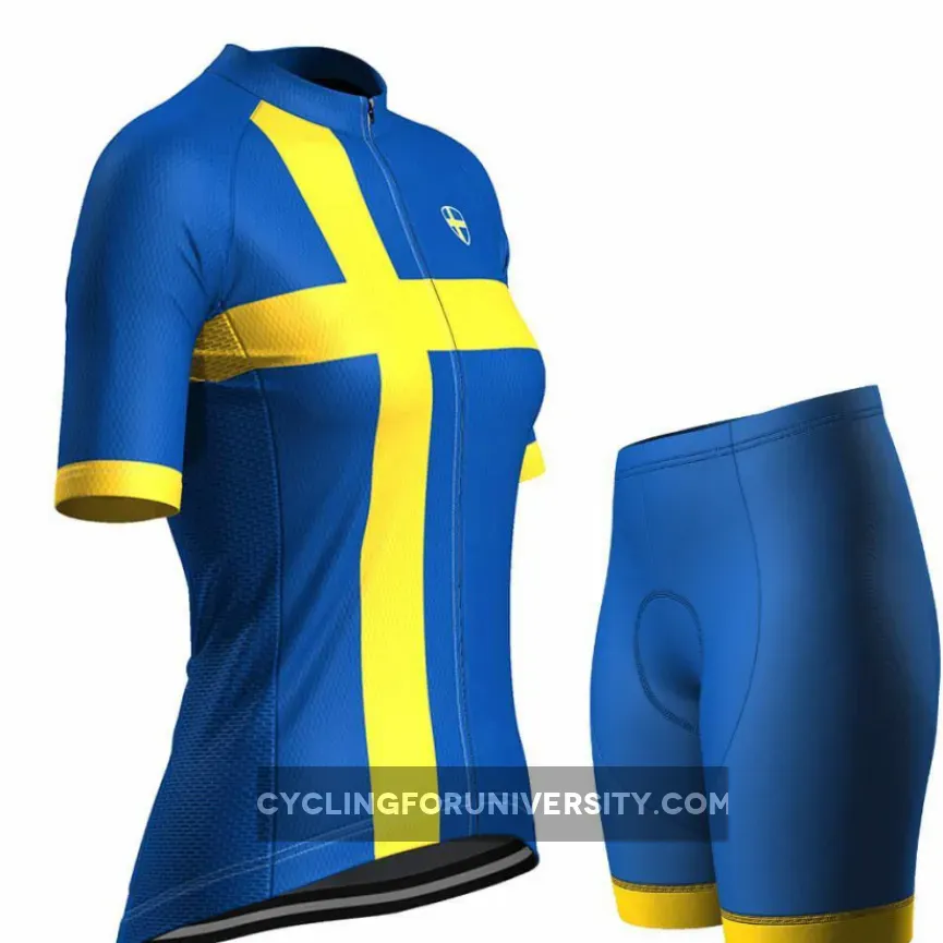 Women's Sweden Swedish Flag Pro-Band Cycling Kit #Sweden Kit