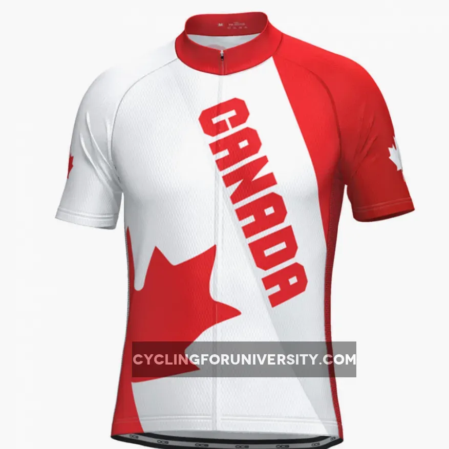Men's Canada Bold Short Sleeve Cycling Jersey For Sale