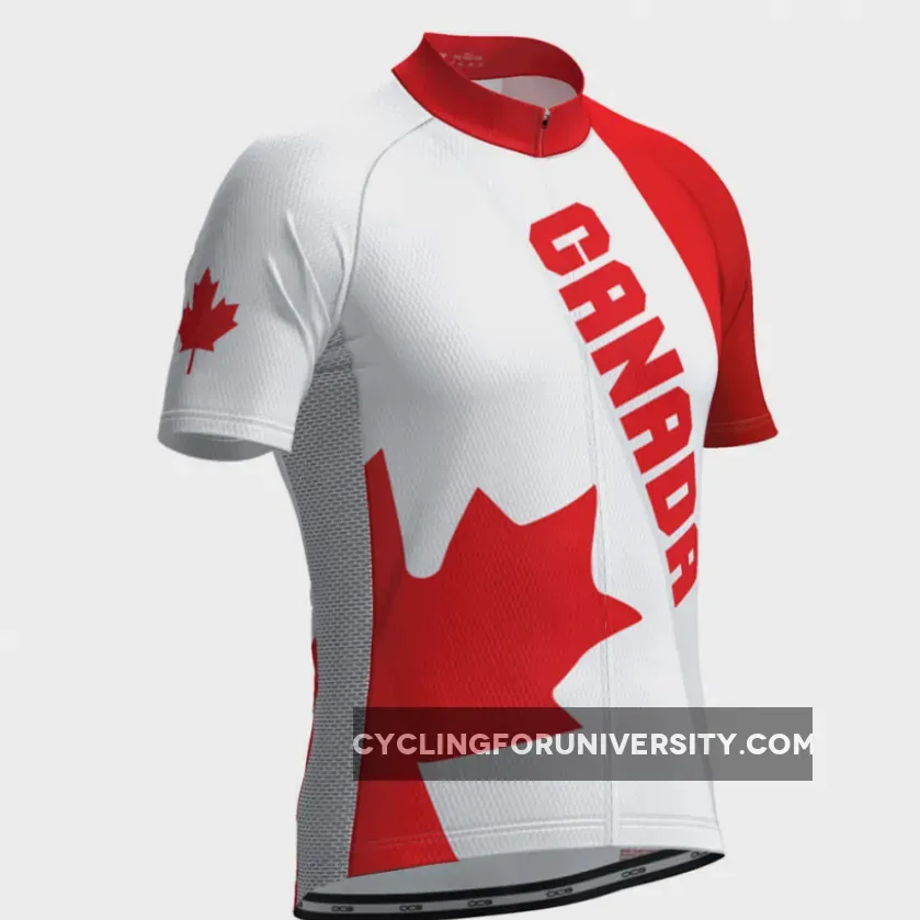 Men's Canada Bold Short Sleeve Cycling Jersey For Sale