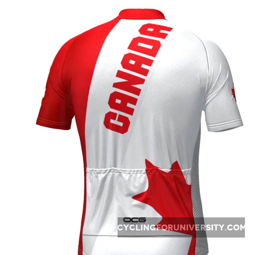 Men's Canada Bold Short Sleeve Cycling Jersey For Sale