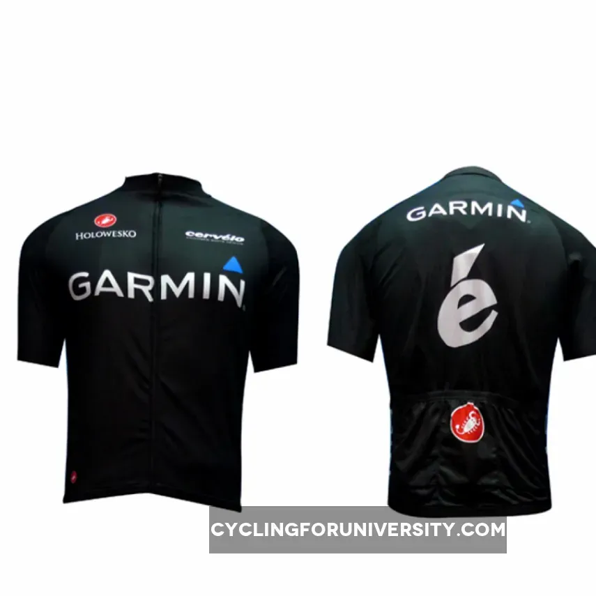 2011 Garmin-CERVELO Black Edition Cycling Jersey Short sleeve