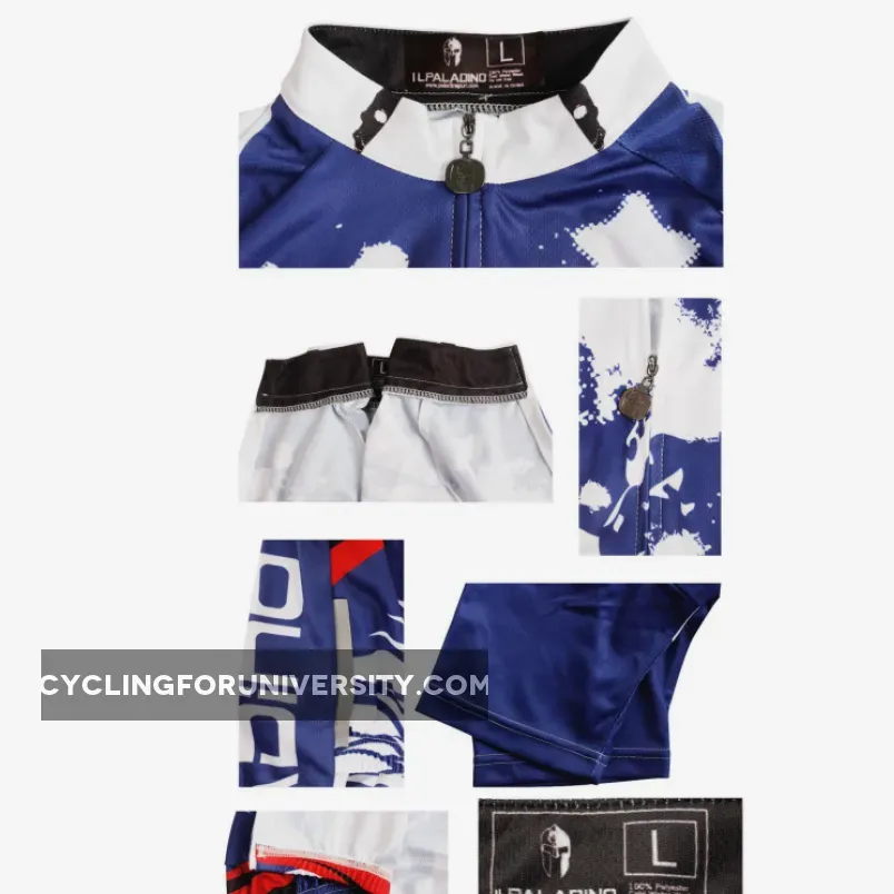 Blue Men's Cycling Jersey Summer Short Sleeve Biking T-shirt NO.654