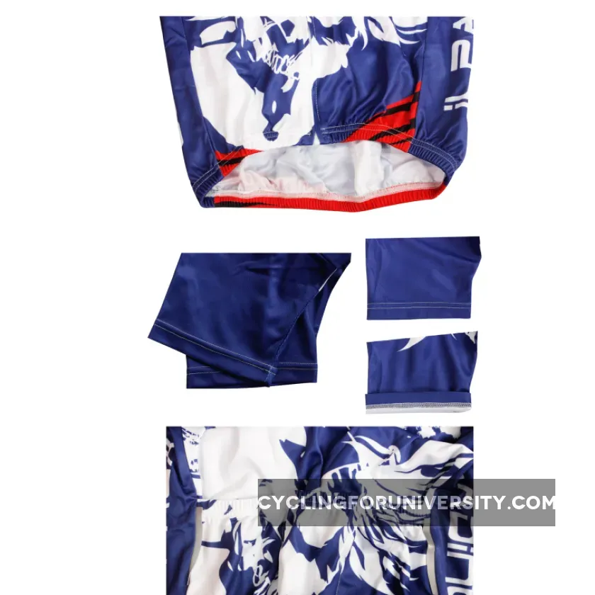 Blue Men's Cycling Jersey Summer Short Sleeve Biking T-shirt NO.654