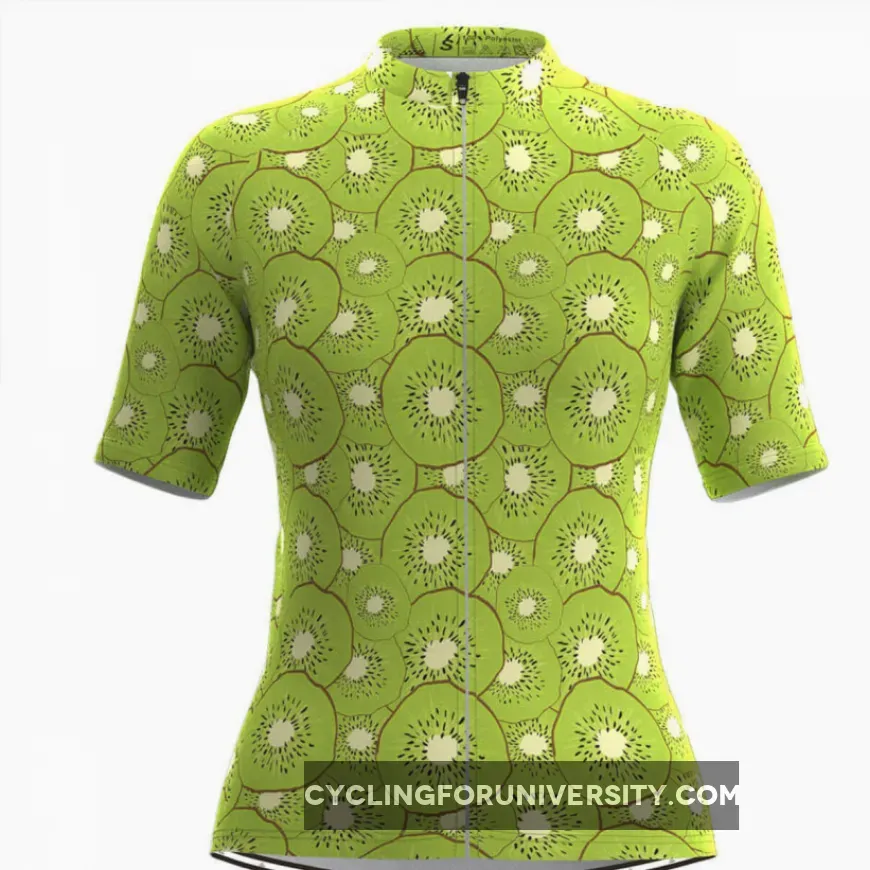 Women's Fruit Print Cycling Jersey - Kiwi Online