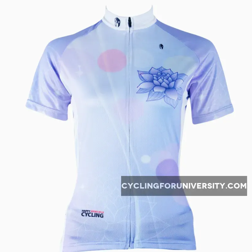 ILPALADINO Fresh Light Blue Summer Women's Short-Sleeve Cycling Jersey Biking Shirts Breathable Outdoor Sports Gear Leisure Biking T-shirt Sports Clothes NO.282