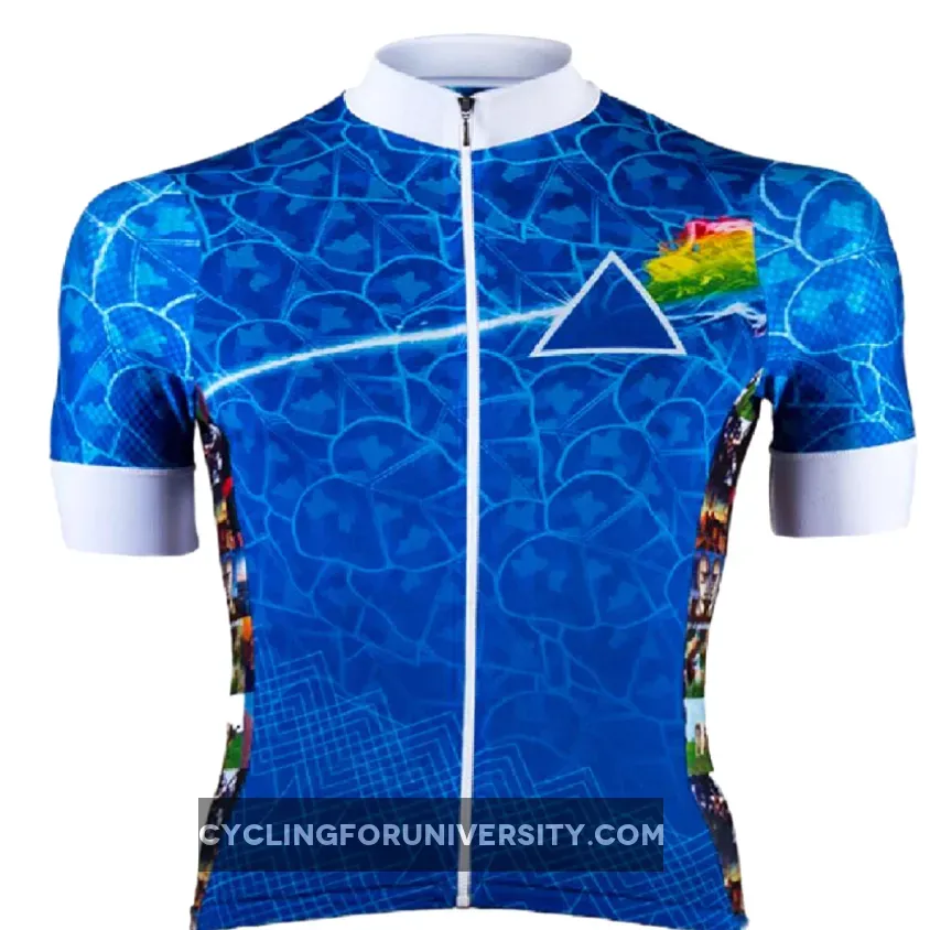 Primal Wear Pink Floyd Light Side Men's Full Zip Race Cut Helix Cycling Jersey / Race Cut Cycling Jersey PFLSJ03M_M