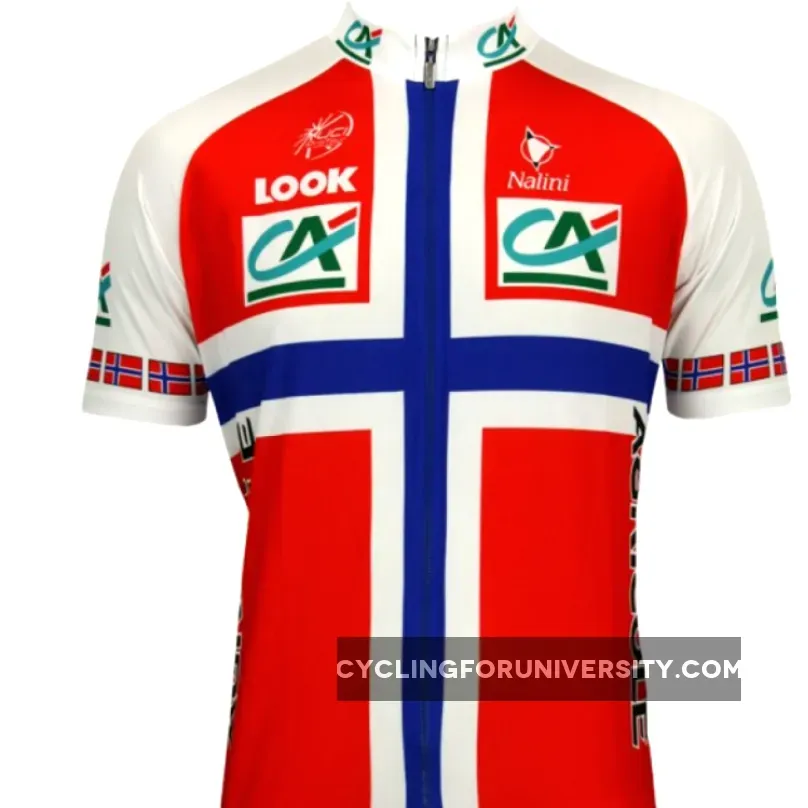 Credit Agricole norwegischer Meister Nalini Radsport-Profi-Team - Short Sleeve Jersey