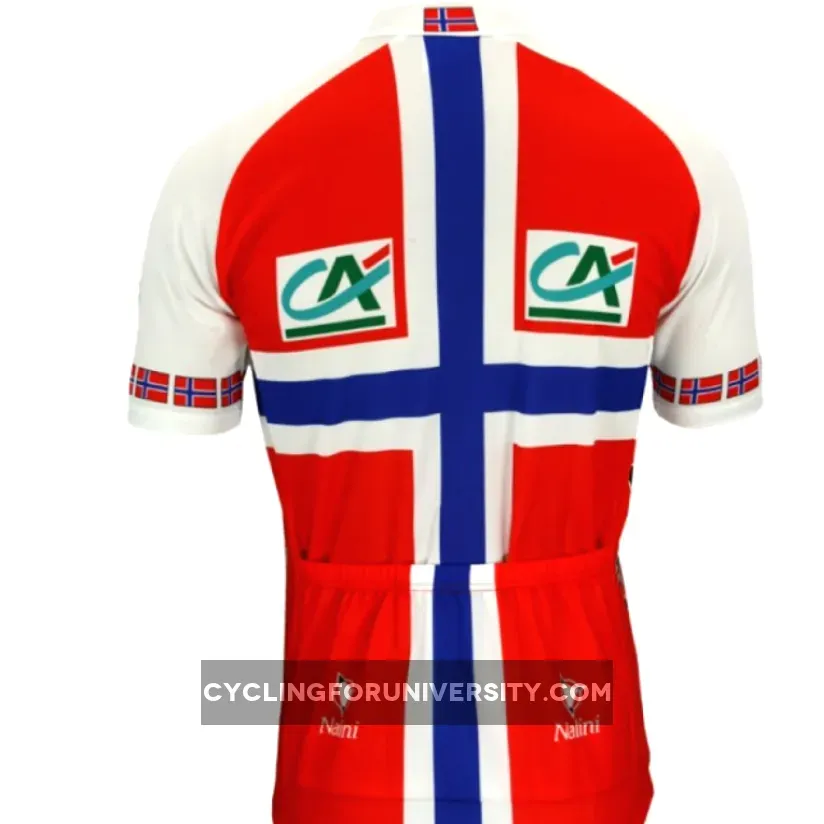 Credit Agricole norwegischer Meister Nalini Radsport-Profi-Team - Short Sleeve Jersey