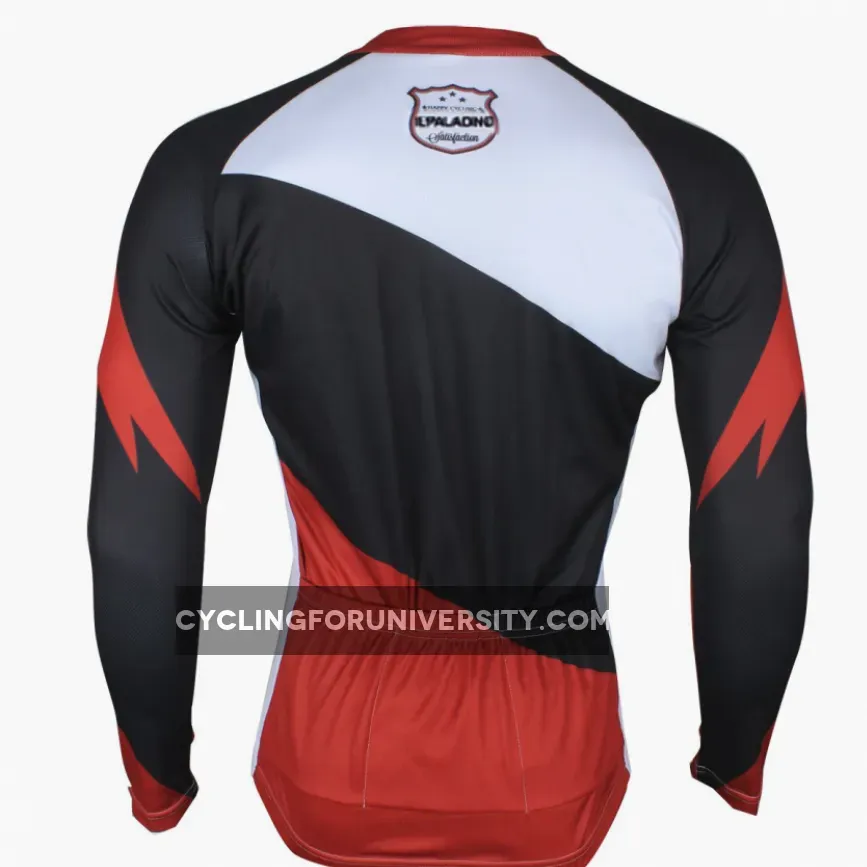 Hot Sale Outdoor Cycling Clothing White and Red Cycling Jersey Wholesale Men's Long-sleeved Jersey for Spring and Summer Red,Black and White Bike Jersey NO.172