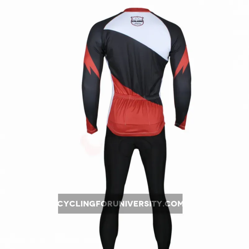 Hot Sale Outdoor Cycling Clothing White and Red Cycling Jersey Wholesale Men's Long-sleeved Jersey for Spring and Summer Red,Black and White Bike Jersey NO.172