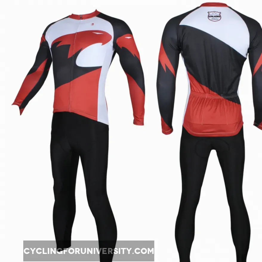Hot Sale Outdoor Cycling Clothing White and Red Cycling Jersey Wholesale Men's Long-sleeved Jersey for Spring and Summer Red,Black and White Bike Jersey NO.172