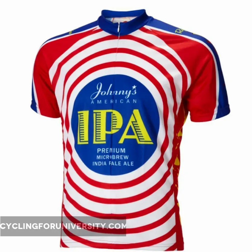 Moab Brewery Johnnys IPA beer Men's Full Zip Short Sleeve Cycling Jersey, Jersey Johnnys