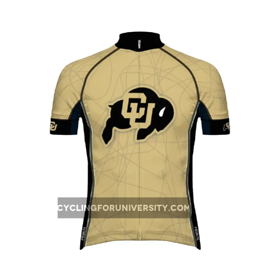 Primal Wear University of Colorado Men's Full Zip Evo 2.0 Slim Fit Racing Cycling Jersey / Colorado Bike Jersey