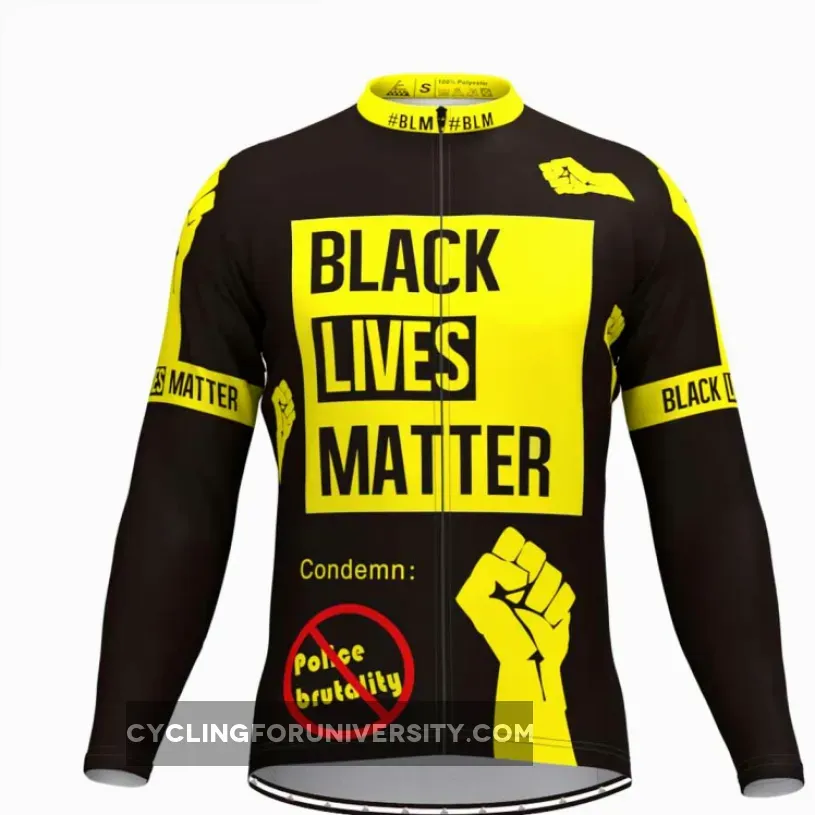 Black Lives Matter Men's Long Sleeve Cycling Jersey