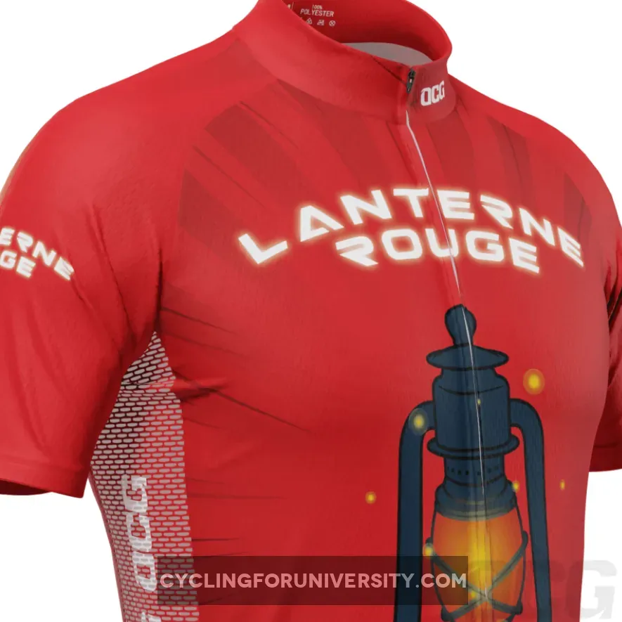 Men's Lanterne Rouge Red Lantern Short Sleeve Cycling Jersey