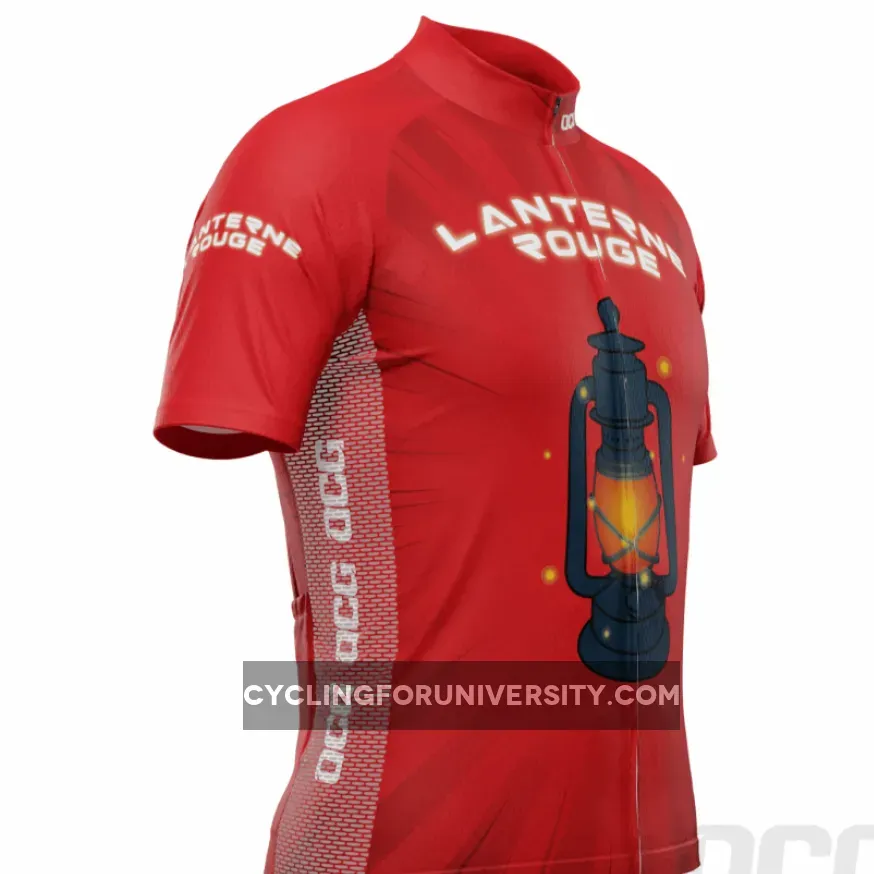 Men's Lanterne Rouge Red Lantern Short Sleeve Cycling Jersey