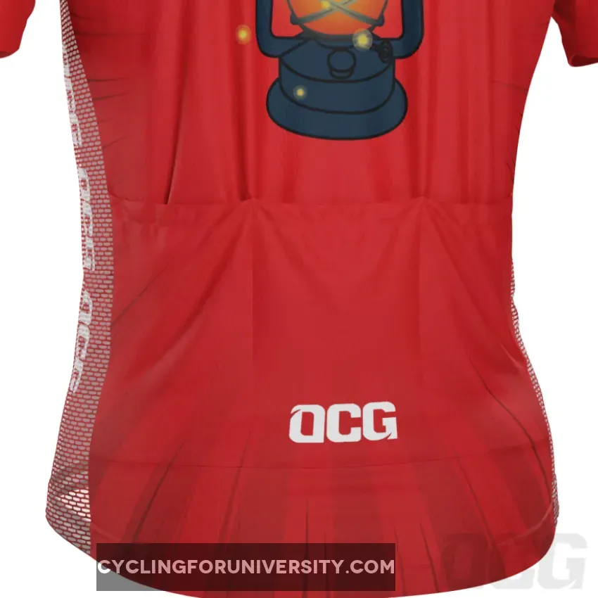 Men's Lanterne Rouge Red Lantern Short Sleeve Cycling Jersey