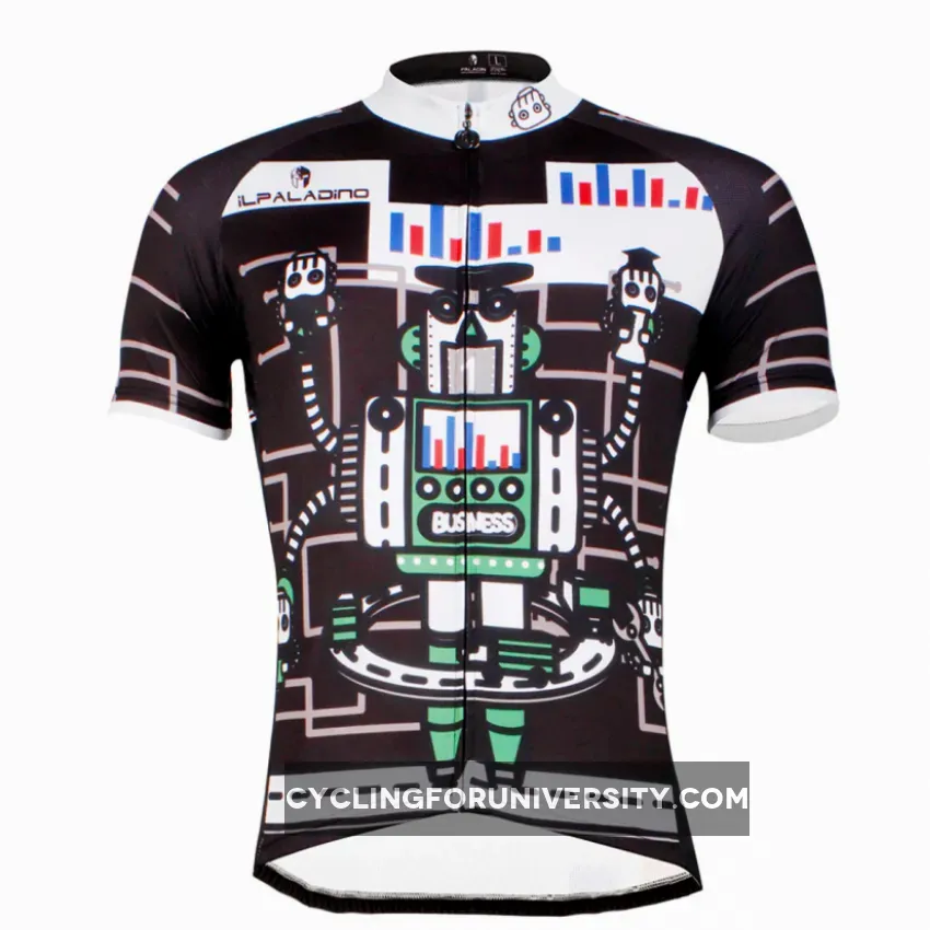 Men's Cycling Crazy Robot Pattern Bike Shirt Summer Short Sleeve NO.747