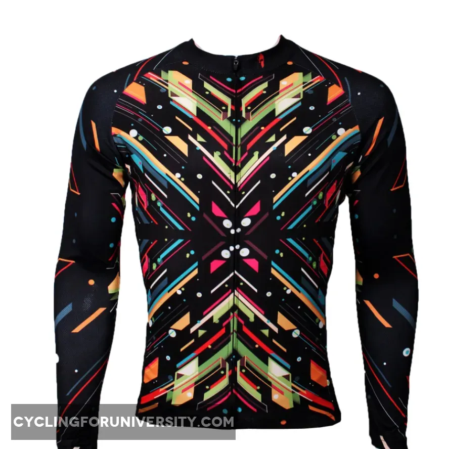 Ilpaladino Spark Black Men's Long-sleeve Breathable Jersey/Suit Professional Bicycling Cycle Clothing Racing Apparel Outdoor Sports Leisure Biking T-shirt Sportswear NO.389