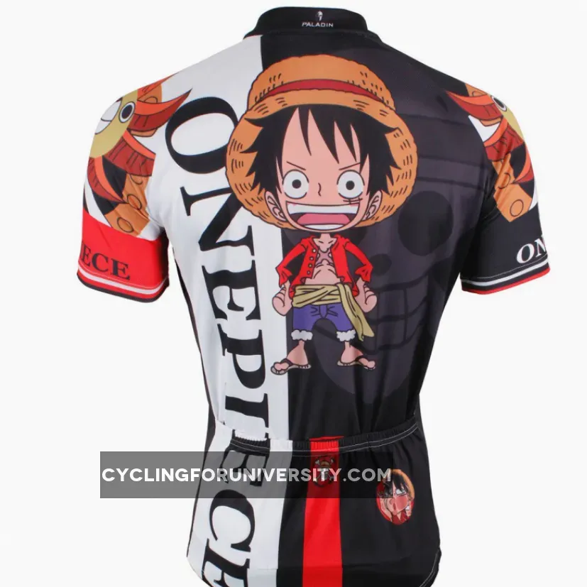 ONE PIECE Series Strong World Pirates Sea Kings Men's Cycling Suit Jersey Team Jacket T-shirt Summer Spring Autumn Clothes Sportswear Cartoon World Monkey D. Luffy Gum-Gum Devil Fruit Eater Black NO.403