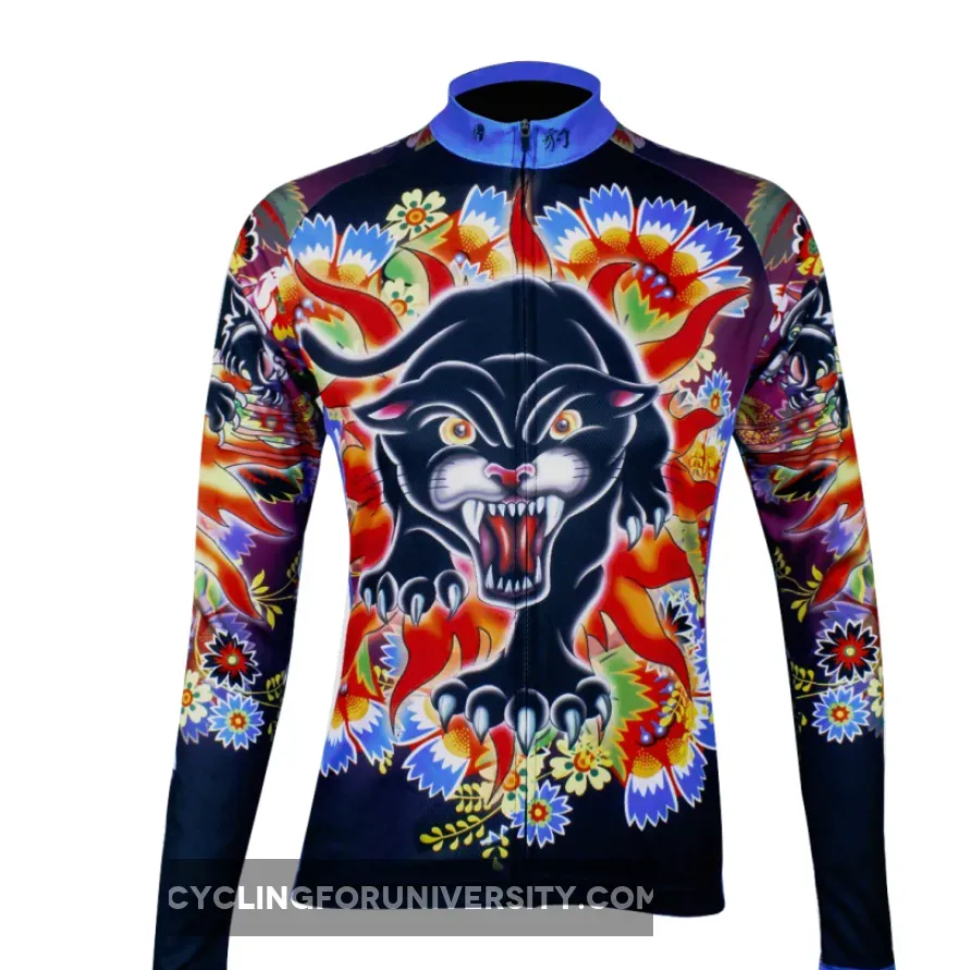 Black-panther walking Women's Short/Long-Sleeve Cycling Jersey and Black cat Jersey 118