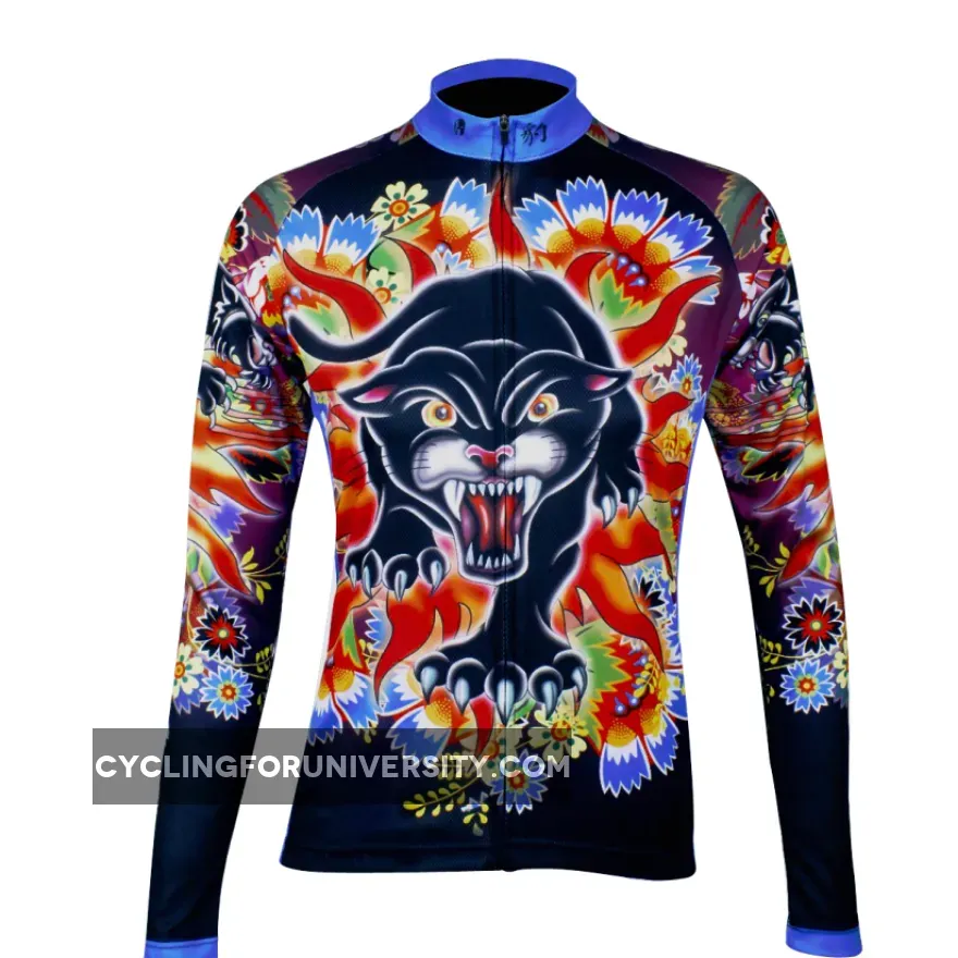 Black-panther walking Women's Short/Long-Sleeve Cycling Jersey and Black cat Jersey 118