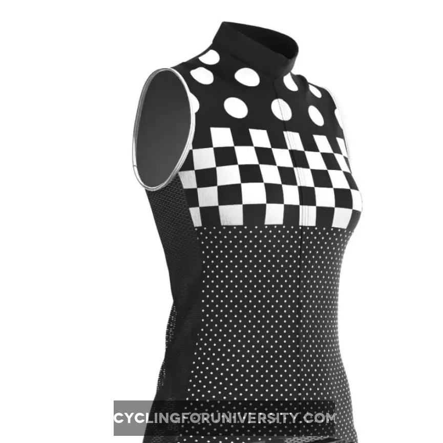 Women's Nina Polka Dot Checkered Sleeveless Cycling Jersey