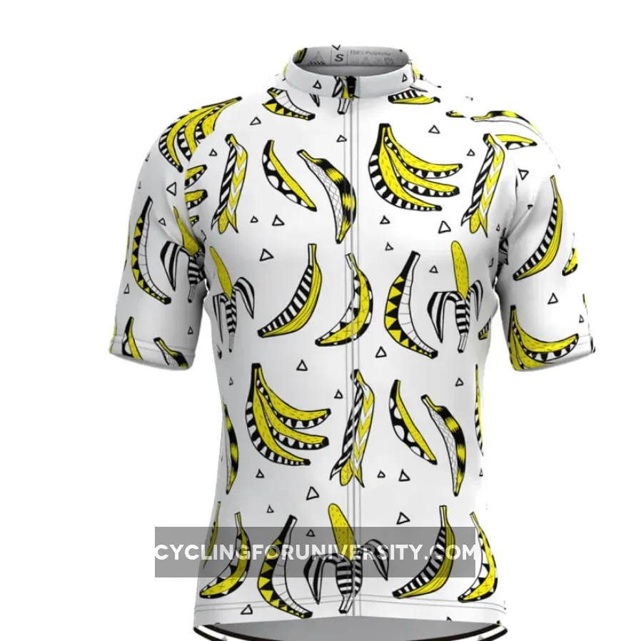 Men's Banana Print Cycling Jersey Brand New