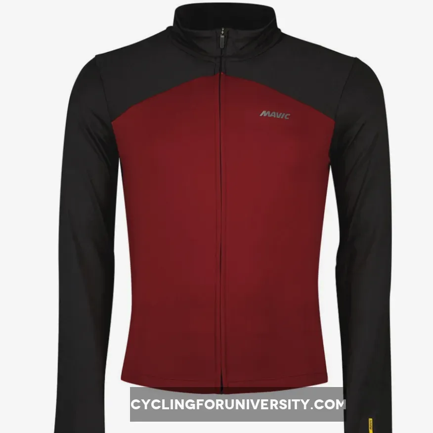 Mavic Cosmic Thermo Long Sleeves Jersey - Red Black To Buy T00004454