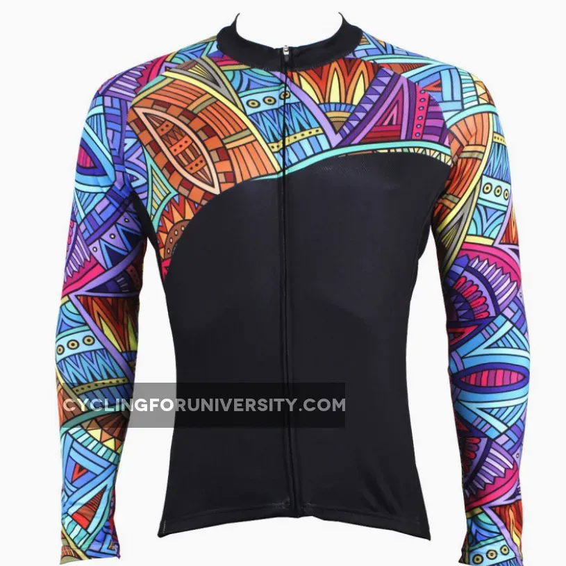 Mens Patterns Full-Zipper Stylish Long-sleeves Cycling Jersey for Winter Outdoor Leisure Sport Breathable and Quick Dry Bike Windproof Jacket Bicycle Clothing 525(velvet)