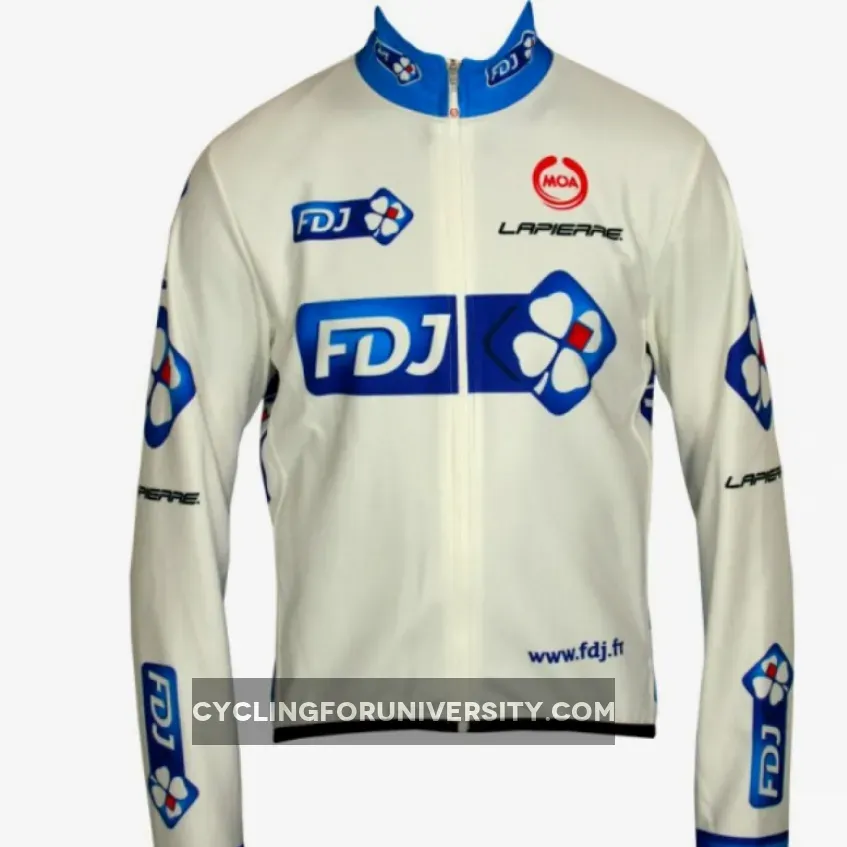 FRANCAISE DES JEUX (FDJ) 2011 MOA Radsport-Profi-Team- Winter Fleece Long Sleeve Jersey Jacket