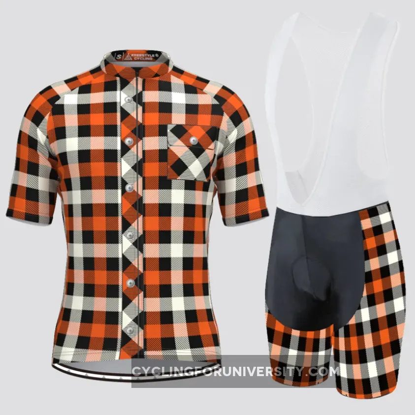 Plaid Checkered Shirt V4 Men's Cycling Kit Outlet