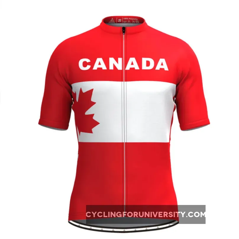 Canada Maple Leaf Short Sleeve Men's Cycling Jersey Online