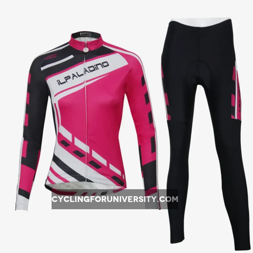 ILPALADINO Women’s Long Sleeves Cycling Clothing Suits with Tights Spring Autumn Pro Cycle Clothing Racing Apparel Outdoor Sports Leisure Biking NO.768