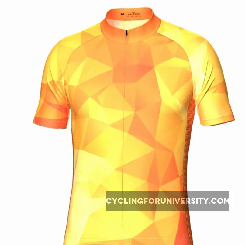 Men's High Viz Polygon Short Sleeve Cycling Jersey For Sale