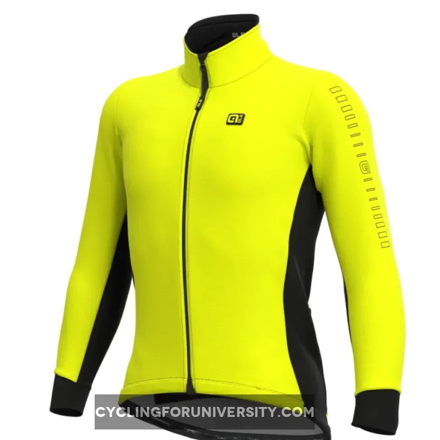 ALE' Fondo Solid Yellow Long Sleeve Jersey,