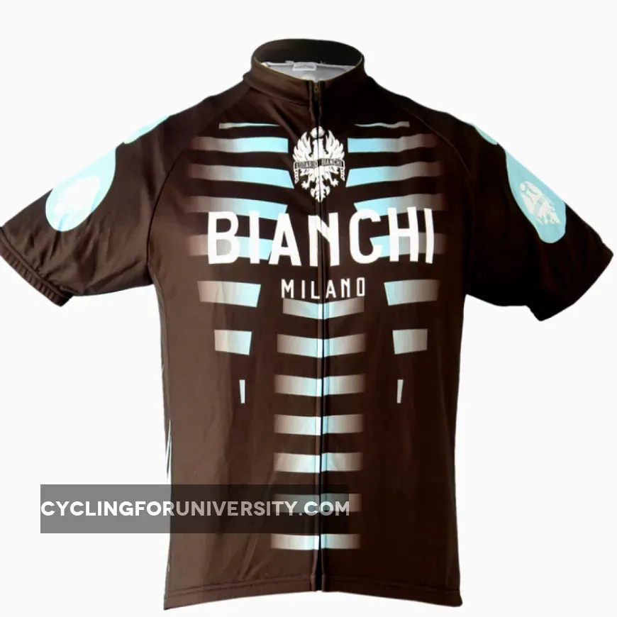 BIANCHI BLACK/GREEN Cycling Jersey short sleeve