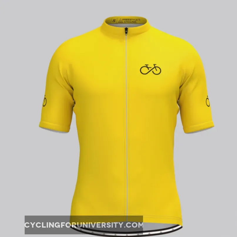 Ride Forever Men's Cycling Jersey-Yellow Outlet