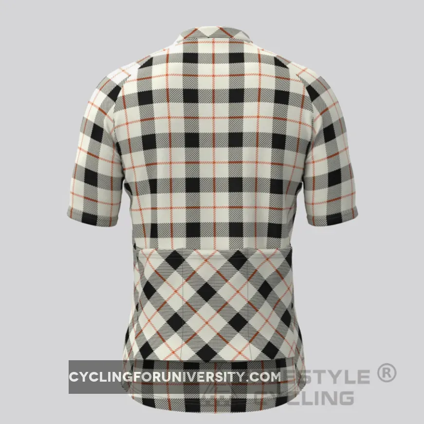 Plaid Checkered Shirt V3 Men's Cycling Kit White For Sale