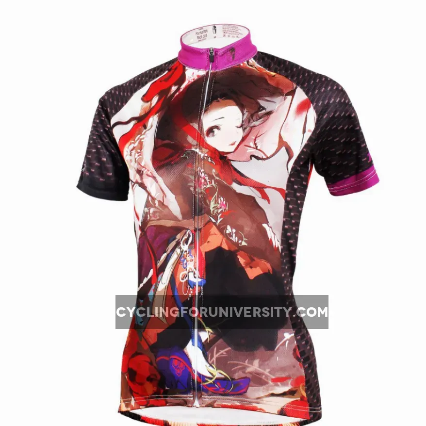ACG Animation Game Character Girl with Hat Woman's Short-Sleeve Cycling Jersey Summer NO.582