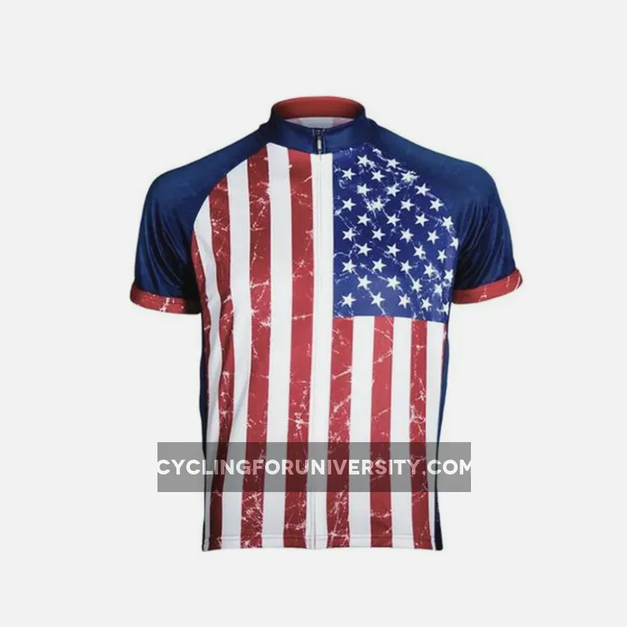 Primal Wear Stars & Stripes Men' Full Zip Sport Sleeve Cycling Jersey Wearstars STARJ20M_M