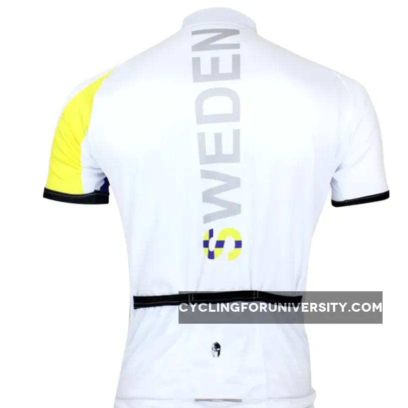 ILPALADINO Sweden MTB Cycling Jersey for Men Cycling Short Sleeve for Summer White Road Bike Shirt Quick Dry Apparel Outdoor Sports Gear Leisure Biking T-shirt Riding Clothes NO.57