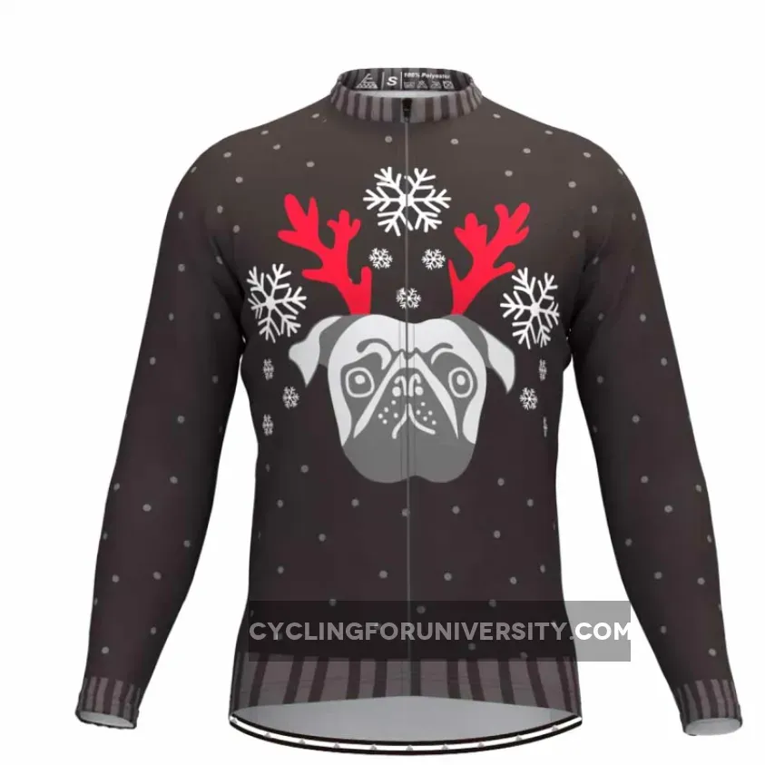 Pug Face Ugly Christmas Sweater LS Cycling Jersey Restock