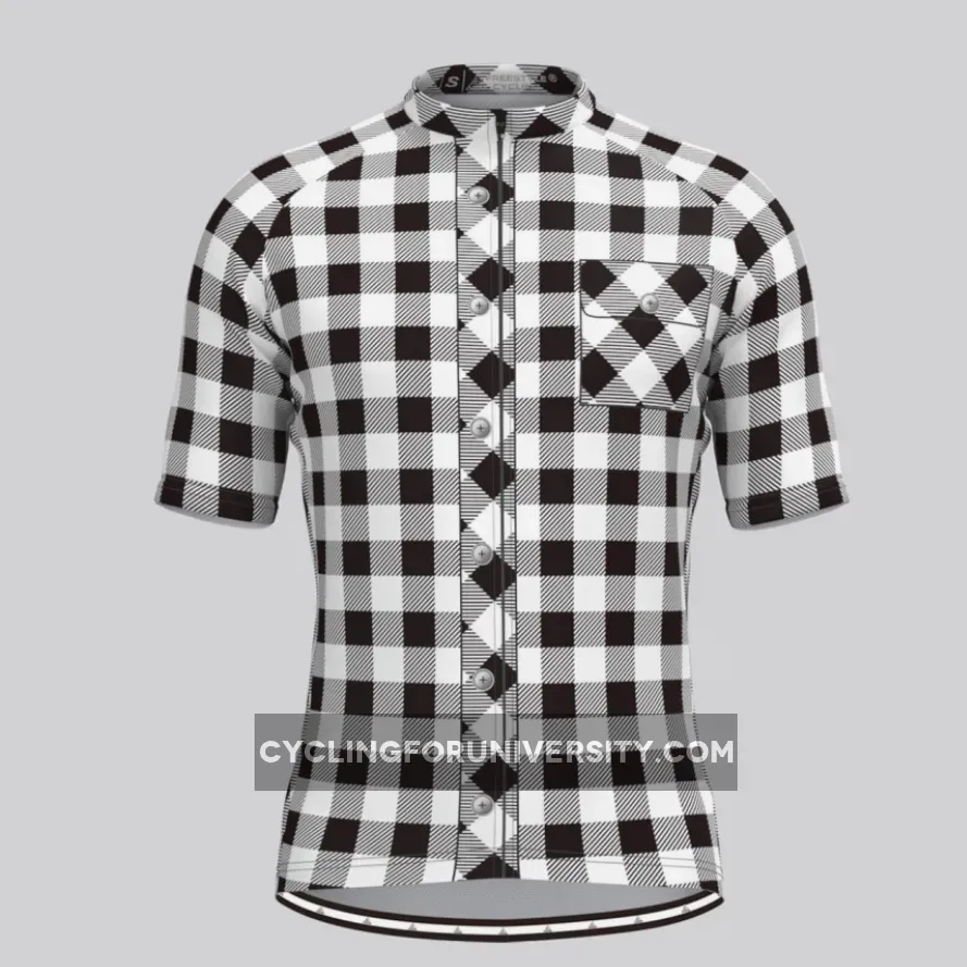 Plaid Checkered Shirt V2 Men's Cycling Kit White