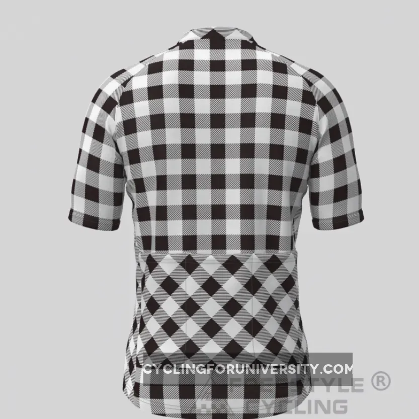 Plaid Checkered Shirt V2 Men's Cycling Kit White
